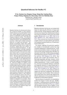 Quantized Inference for OneRec-V2