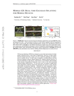Mobile-GS: Real-time Gaussian Splatting for Mobile Devices