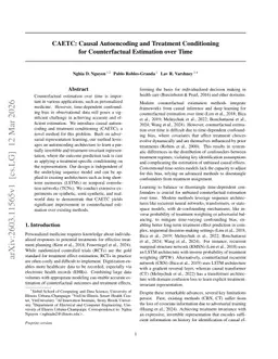 CAETC: Causal Autoencoding and Treatment Conditioning for Counterfactual Estimation over Time