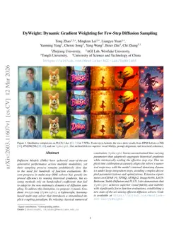 DyWeight: Dynamic Gradient Weighting for Few-Step Diffusion Sampling