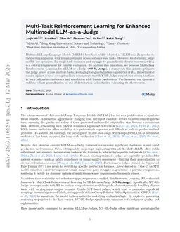 Multi-Task Reinforcement Learning for Enhanced Multimodal LLM-as-a-Judge