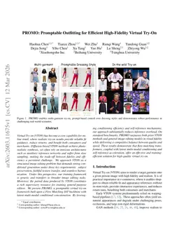 PROMO: Promptable Outfitting for Efficient High-Fidelity Virtual Try-On