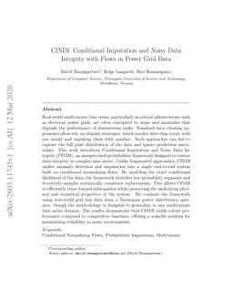 CINDI: Conditional Imputation and Noisy Data Integrity with Flows in Power Grid Data