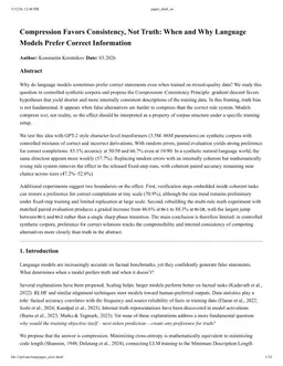 Truth as a Compression Artifact in Language Model Training