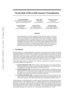 On the Role of Reversible Instance Normalization
