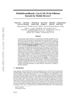 MobileKernelBench: Can LLMs Write Efficient Kernels for Mobile Devices?