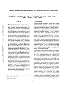 Learning Transferable Sensor Models via Language-Informed Pretraining