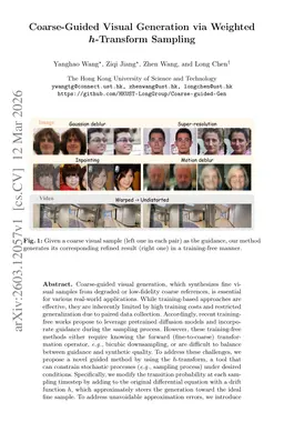 Coarse-Guided Visual Generation via Weighted h-Transform Sampling