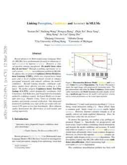 Linking Perception, Confidence and Accuracy in MLLMs