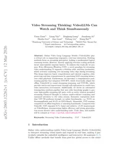 Video Streaming Thinking: VideoLLMs Can Watch and Think Simultaneously