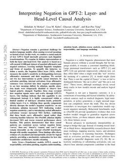 Interpreting Negation in GPT-2: Layer- and Head-Level Causal Analysis
