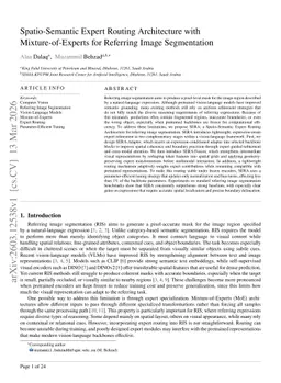Spatio-Semantic Expert Routing Architecture with Mixture-of-Experts for Referring Image Segmentation