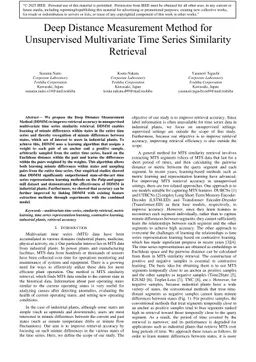 Deep Distance Measurement Method for Unsupervised Multivariate Time Series Similarity Retrieval
