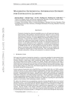 Maximizing Incremental Information Entropy for Contrastive Learning