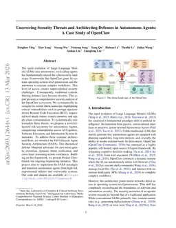 Uncovering Security Threats and Architecting Defenses in Autonomous Agents: A Case Study of OpenClaw