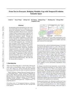 From Text to Forecasts: Bridging Modality Gap with Temporal Evolution Semantic Space