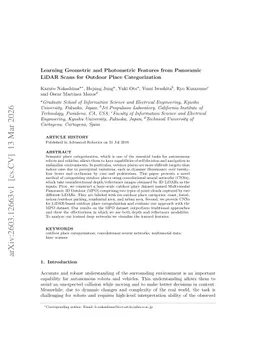 Learning Geometric and Photometric Features from Panoramic LiDAR Scans for Outdoor Place Categorization
