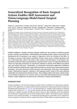 Generalized Recognition of Basic Surgical Actions Enables Skill Assessment and Vision-Language-Model-based Surgical Planning