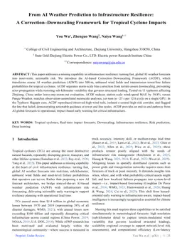 From AI Weather Prediction to Infrastructure Resilience: A Correction-Downscaling Framework for Tropical Cyclone Impacts