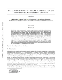 Wear Classification of Abrasive Flap Wheels using a Hierarchical Deep Learning Approach