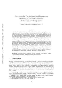 Surrogates for Physics-based and Data-driven Modelling of Parametric Systems: Review and New Perspectives