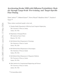 Accelerating Stroke MRI with Diffusion Probabilistic Models through Large-Scale Pre-training and Target-Specific Fine-Tuning