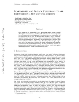 Learnability and Privacy Vulnerability are Entangled in a Few Critical Weights