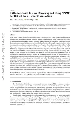 Diffusion-Based Feature Denoising and Using NNMF for Robust Brain Tumor Classification