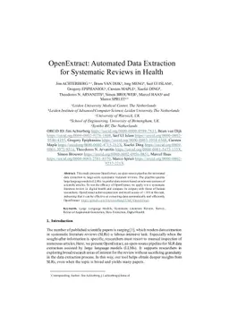 OpenExtract: Automated Data Extraction for Systematic Reviews in Health