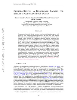 CHIMERA-Bench: A Benchmark Dataset for Epitope-Specific Antibody Design