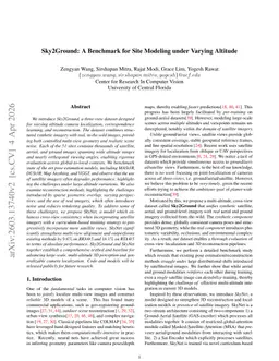 Sky2Ground: A Benchmark for Site Modeling under Varying Altitude