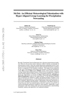 MeTok: An Efficient Meteorological Tokenization with Hyper-Aligned Group Learning for Precipitation Nowcasting