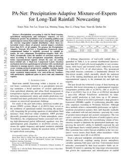 PA-Net: Precipitation-Adaptive Mixture-of-Experts for Long-Tail Rainfall Nowcasting