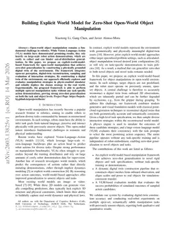 Building Explicit World Model for Zero-Shot Open-World Object Manipulation