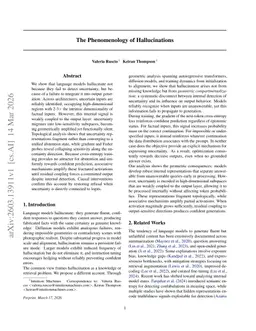 The Phenomenology of Hallucinations