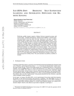 Sat-JEPA-Diff: Bridging Self-Supervised Learning and Generative Diffusion for Remote Sensing