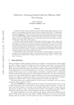 MoE-Sieve: Routing-Guided LoRA for Efficient MoE Fine-Tuning