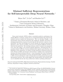 Minimal Sufficient Representations for Self-interpretable Deep Neural Networks