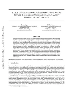 Large Language Model Guided Incentive Aware Reward Design for Cooperative Multi-Agent Reinforcement Learning