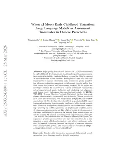 When AI Meets Early Childhood Education: Large Language Models as Assessment Teammates in Chinese Preschools