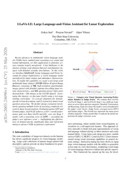 LLaVA-LE: Large Language-and-Vision Assistant for Lunar Exploration