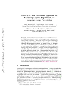 GoldiCLIP: The Goldilocks Approach for Balancing Explicit Supervision for Language-Image Pretraining