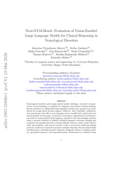 NeuroVLM-Bench: Evaluation of Vision-Enabled Large Language Models for Clinical Reasoning in Neurological Disorders