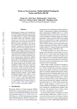 Prune as You Generate: Online Rollout Pruning for Faster and Better RLVR