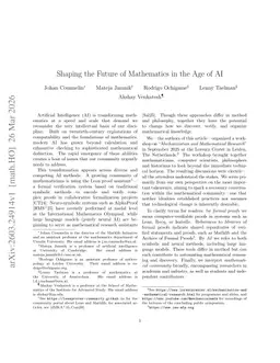 Shaping the Future of Mathematics in the Age of AI