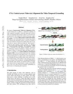 CVA: Context-aware Video-text Alignment for Video Temporal Grounding