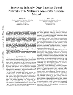 Improving Infinitely Deep Bayesian Neural Networks with Nesterov's Accelerated Gradient Method
