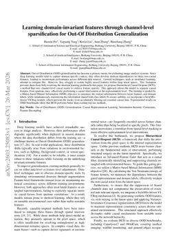 Learning domain-invariant features through channel-level sparsification for Out-Of Distribution Generalization