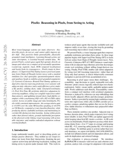 Pixelis: Reasoning in Pixels, from Seeing to Acting