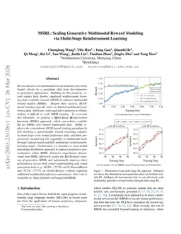 MSRL: Scaling Generative Multimodal Reward Modeling via Multi-Stage Reinforcement Learning